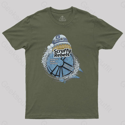 Scruffy Rebels Nerd T-Shirt Army Green / S