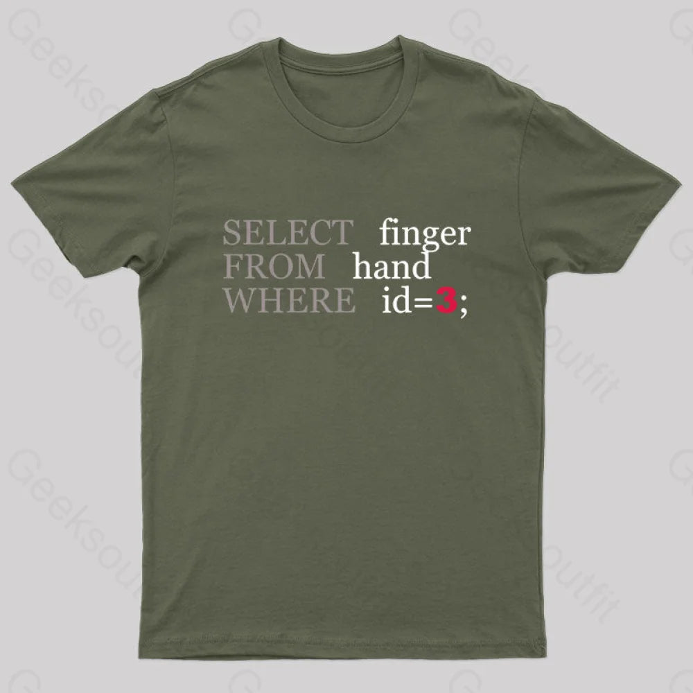 Select For Where Geek T-Shirt Army Green / S