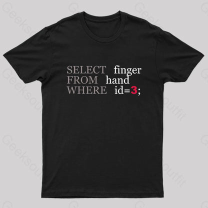 Select For Where Geek T-Shirt Black / S