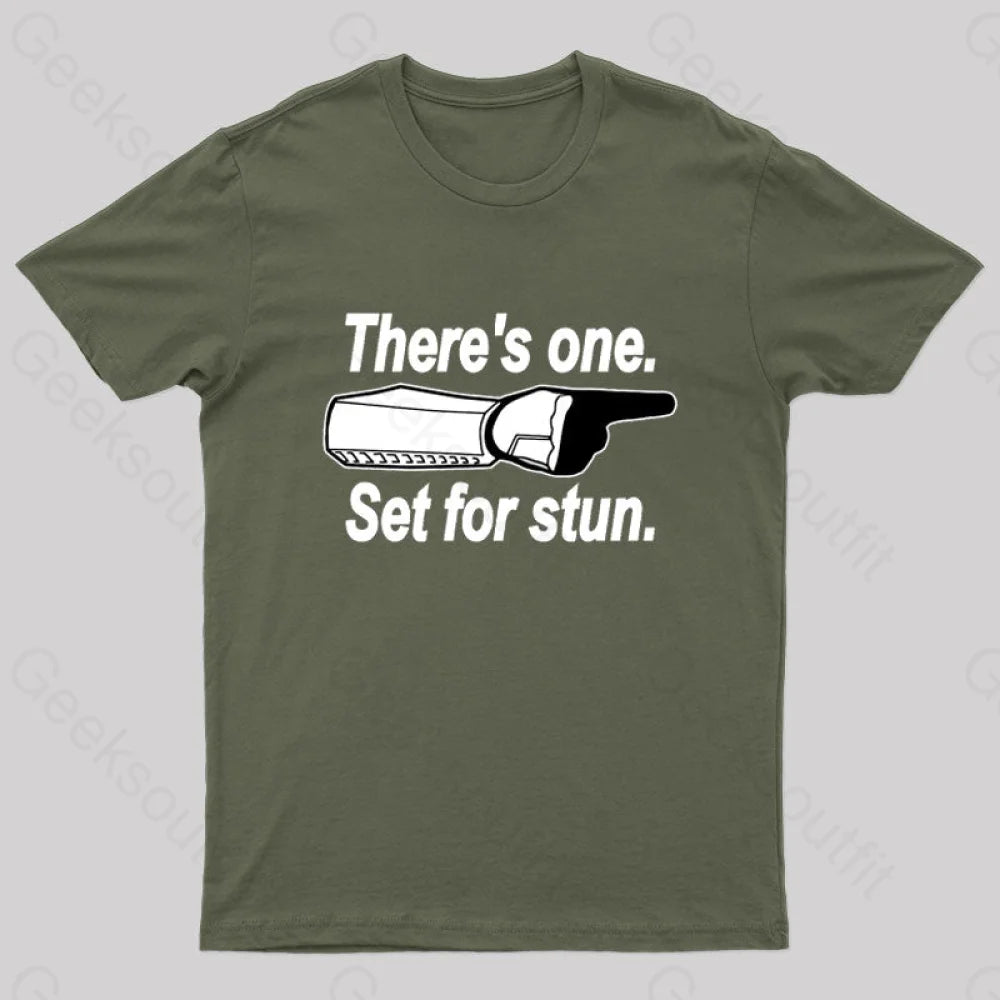 Set For Stun Geek T-Shirt Army Green / S