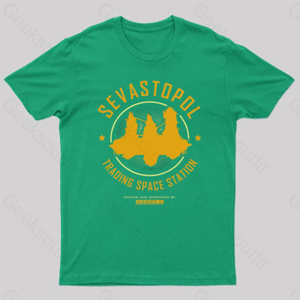 Sevastopol Station Geek T-Shirt Green / S