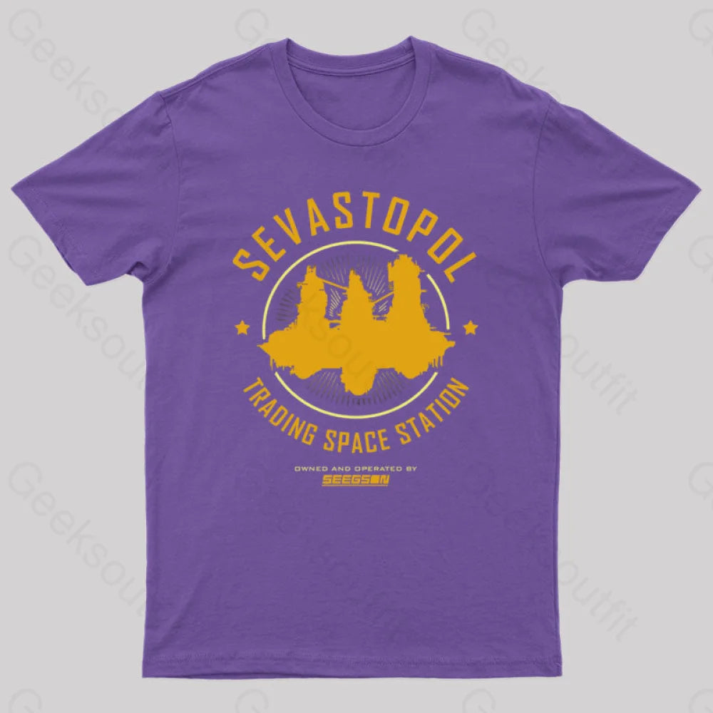 Sevastopol Station Geek T-Shirt Purple / S