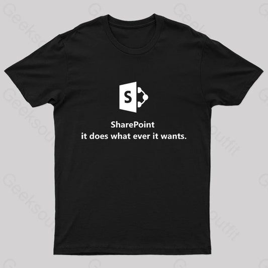 Sharepoint Classic Geek T-Shirt Black / S