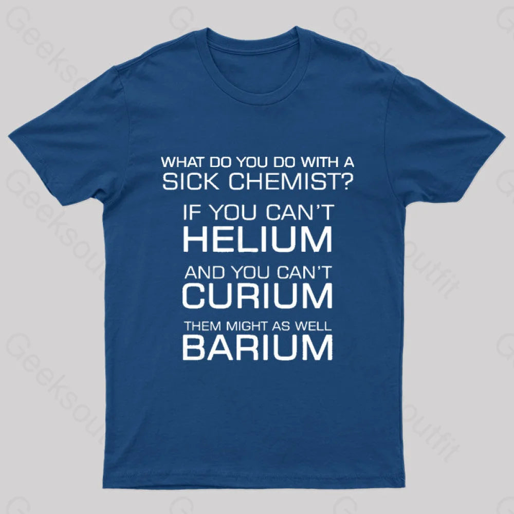 Sick Chemist Nerd T-Shirt Navy / S