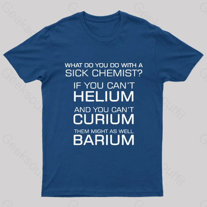 Sick Chemist Nerd T-Shirt Navy / S