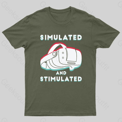 Simulated And Nerd T-Shirt Army Green / S