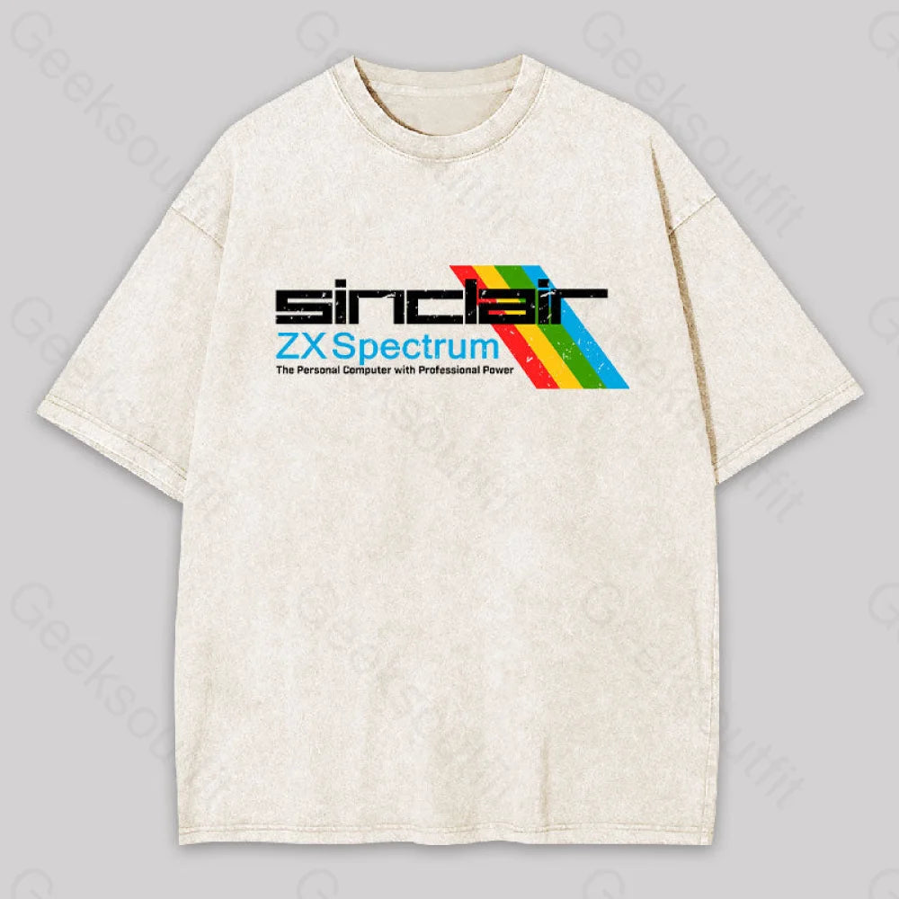 Sinclai Zx Spectrum Geek Washed T-Shirt Apricot / S Yc