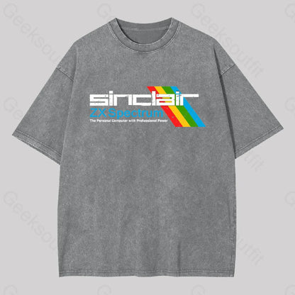 Sinclai Zx Spectrum Geek Washed T-Shirt Grey / S Yc