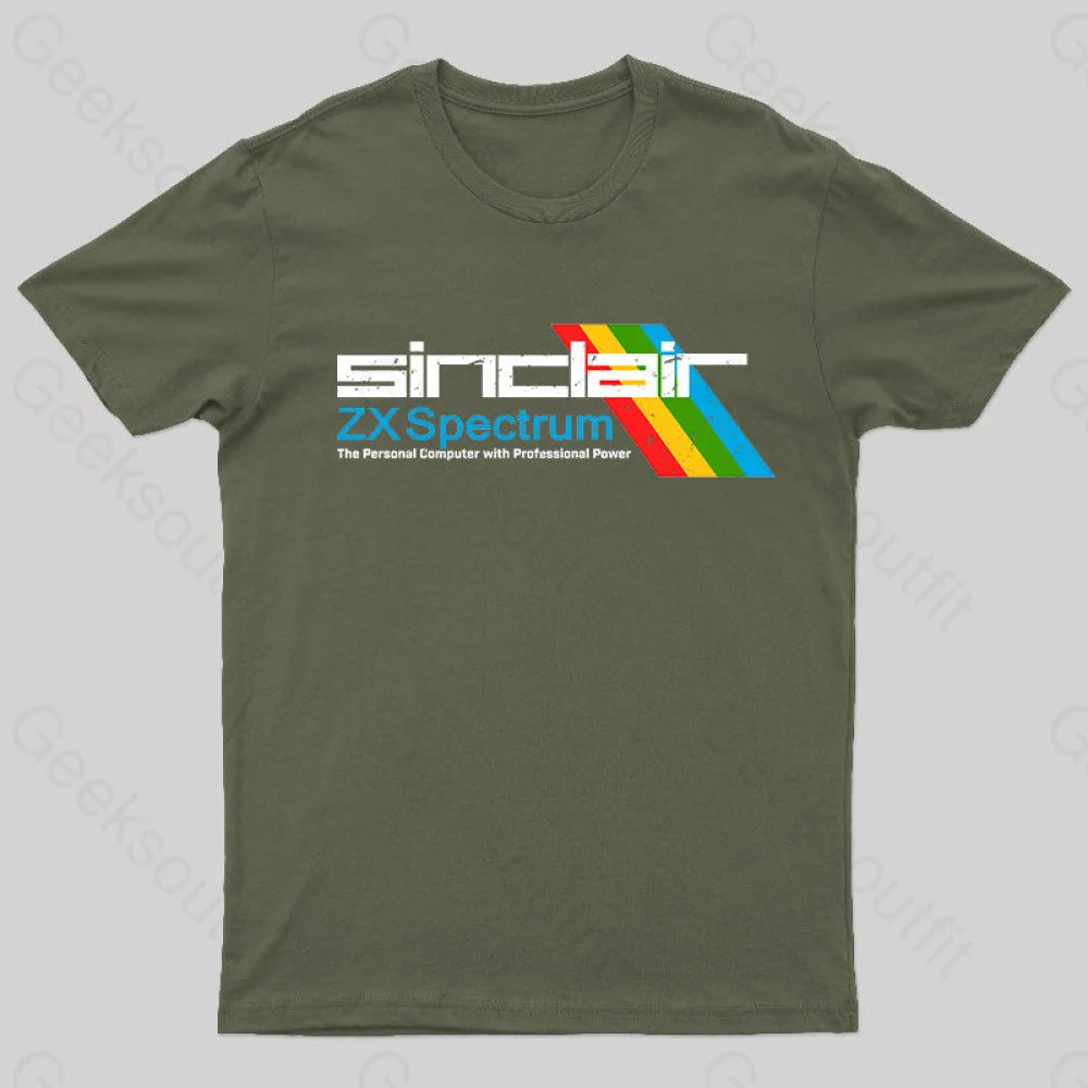 Sinclai Zx Spectrum T-Shirt Army Green / S Yc