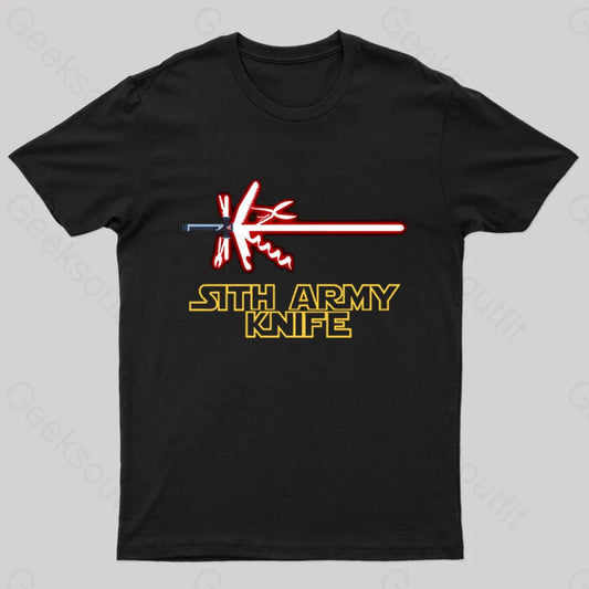 Sith Army Knife Geek T-Shirt Black / S