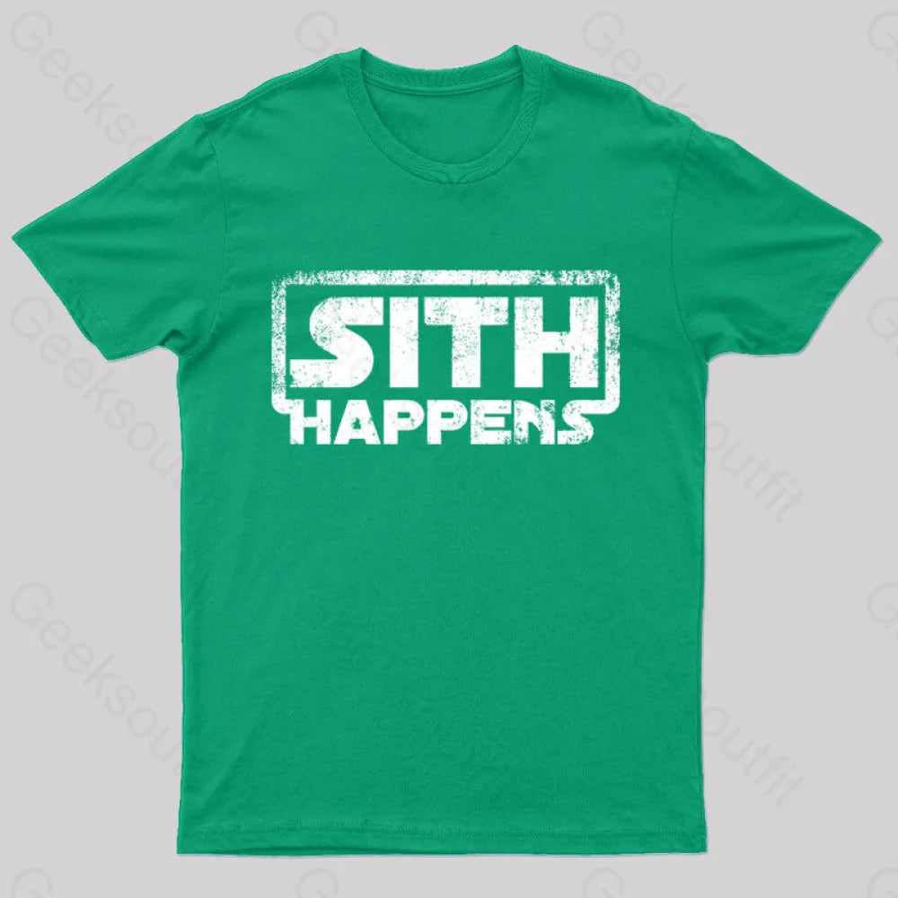 Sith Happens Geek T-Shirt Green / S