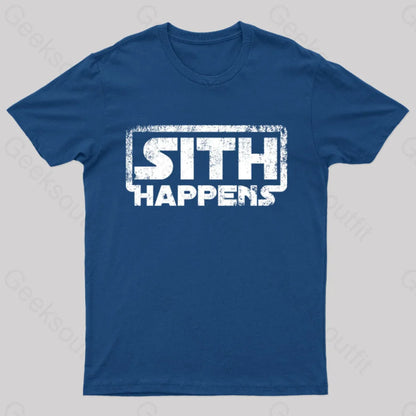 Sith Happens Geek T-Shirt Navy / S