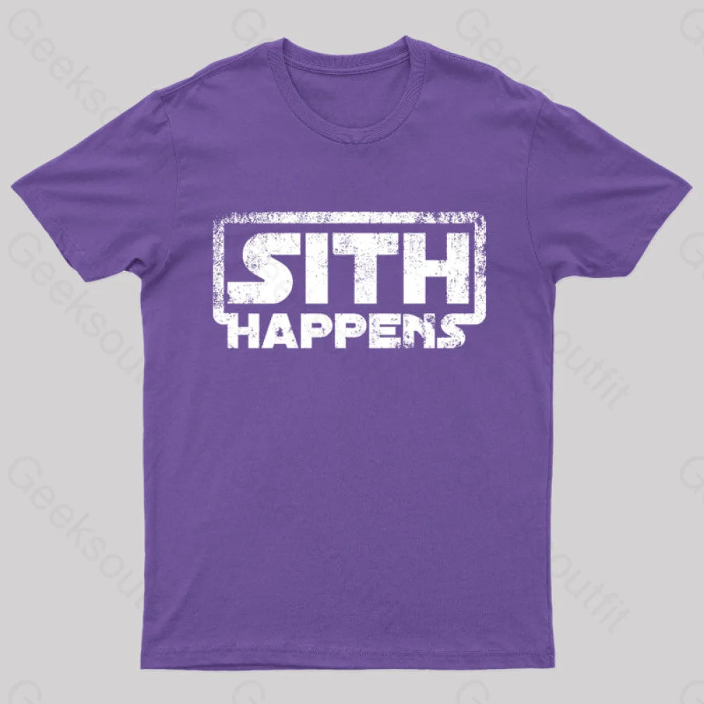 Sith Happens Geek T-Shirt Purple / S