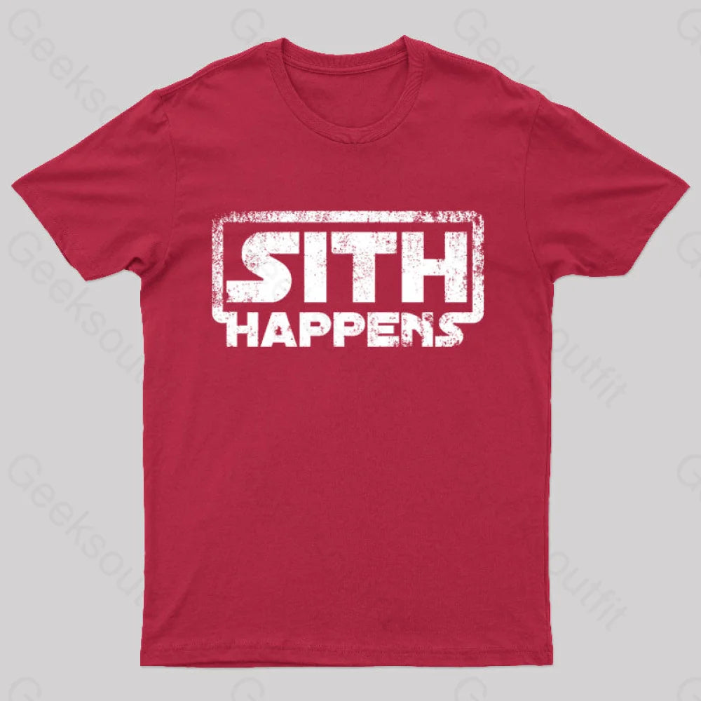 Sith Happens Geek T-Shirt Red / S