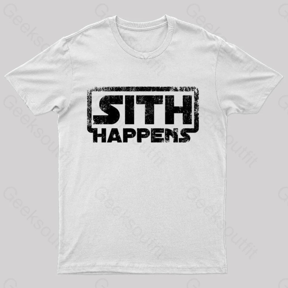 Sith Happens Geek T-Shirt White / S