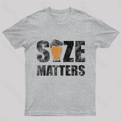 Size Matters Nerd T-Shirt Grey / S