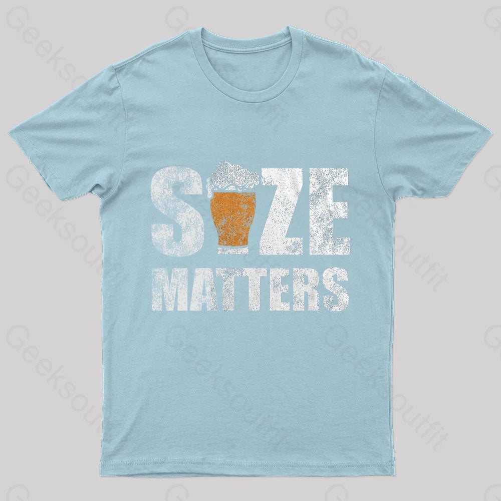 Size Matters Nerd T-Shirt Light Blue / S