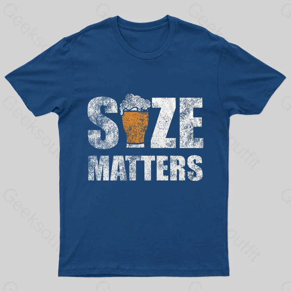 Size Matters Nerd T-Shirt Navy / S