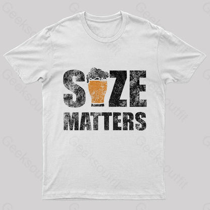 Size Matters Nerd T-Shirt White / S