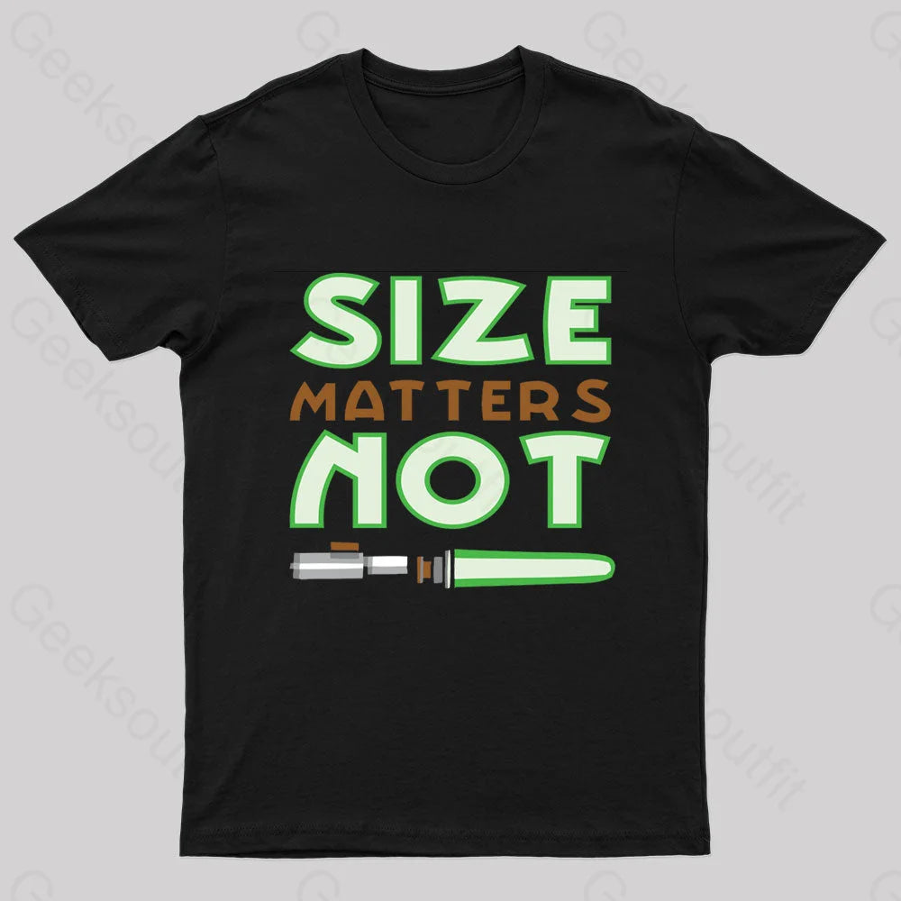 Size Matters Not Nerd T-Shirt Black / S