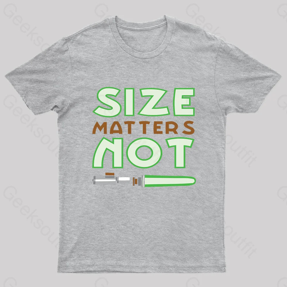 Size Matters Not Nerd T-Shirt Grey / S