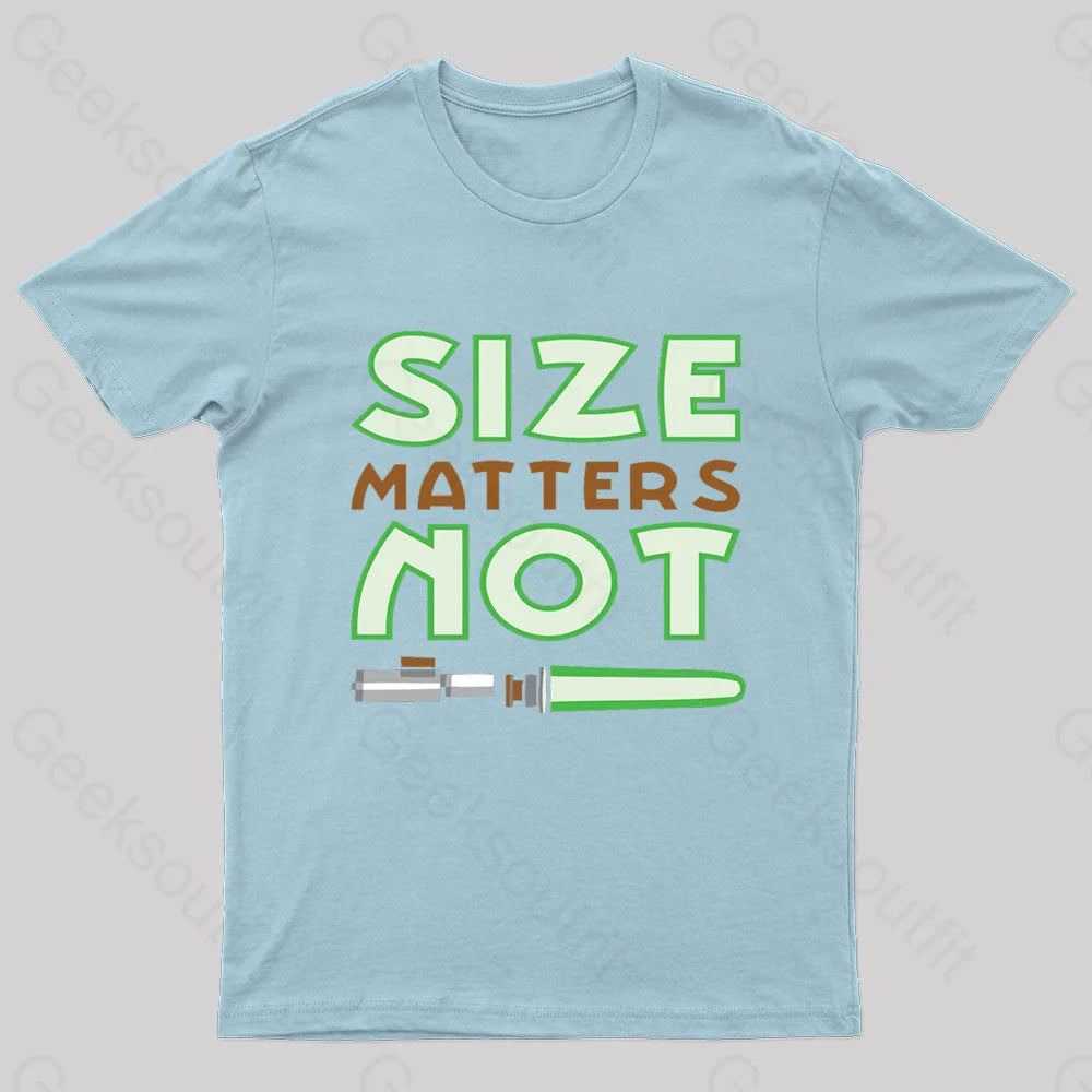 Size Matters Not Nerd T-Shirt Light Blue / S