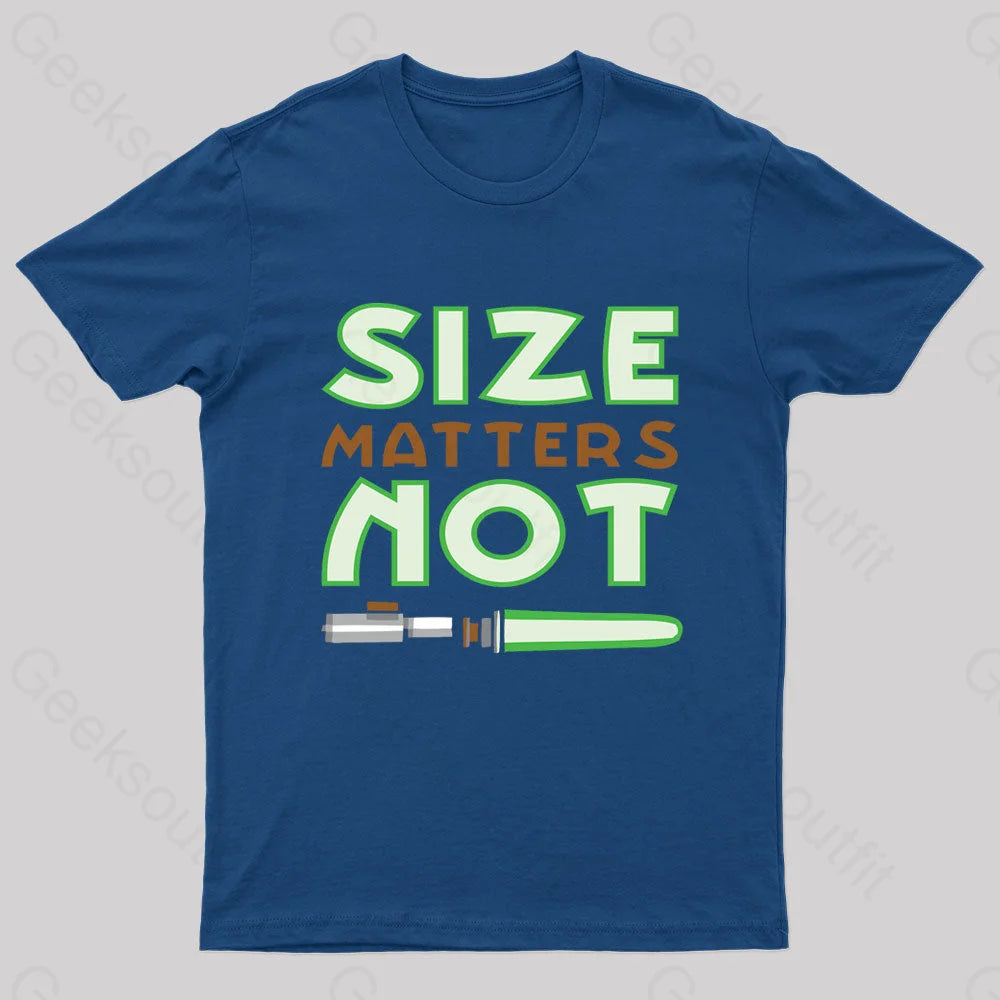 Size Matters Not Nerd T-Shirt Navy / S