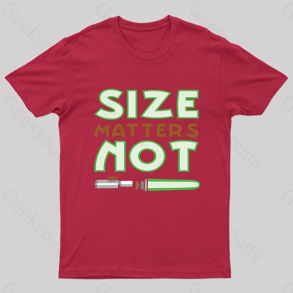 Size Matters Not Nerd T-Shirt Red / S