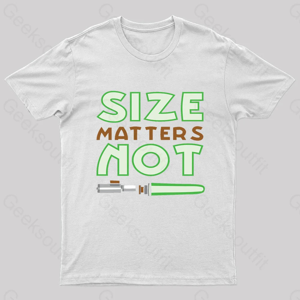 Size Matters Not Nerd T-Shirt White / S