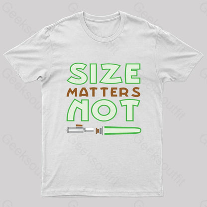 Size Matters Not Nerd T-Shirt White / S