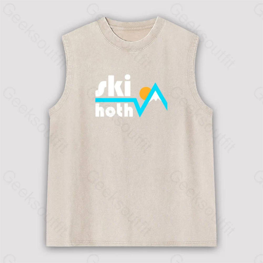 Ski Hoth Unisex Washed Tank Apricot / S