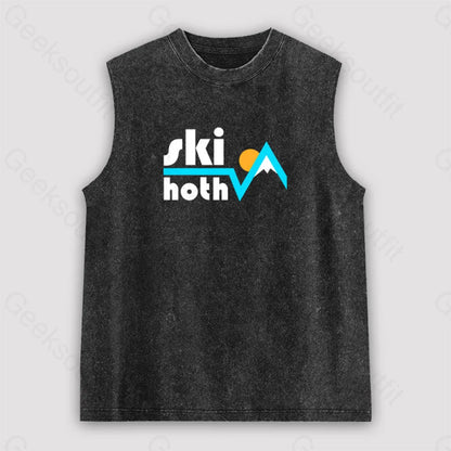 Ski Hoth Unisex Washed Tank Black / S