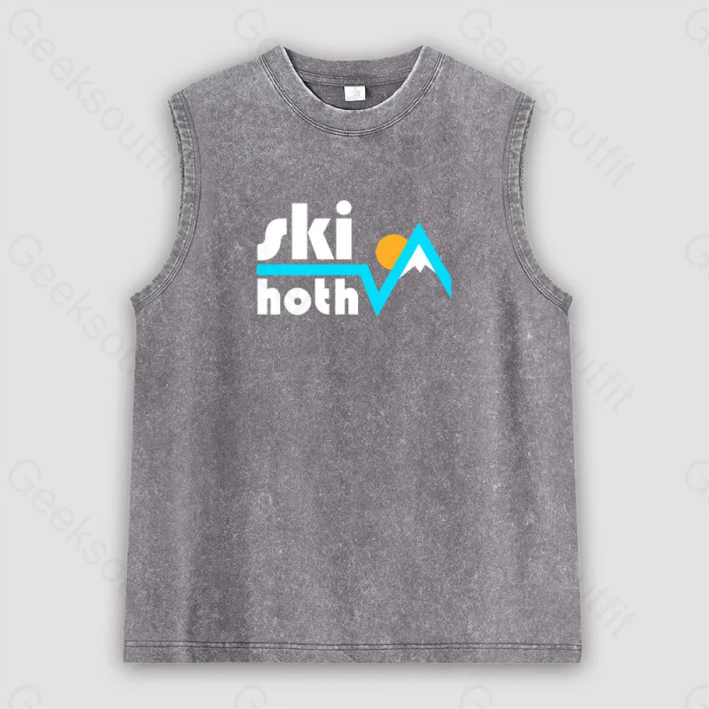 Ski Hoth Unisex Washed Tank Grey / S