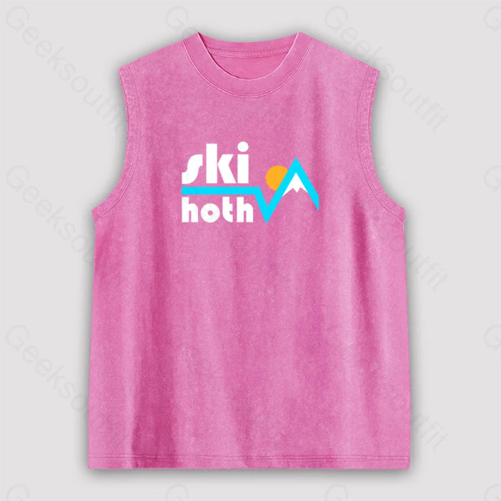 Ski Hoth Unisex Washed Tank Pink / S