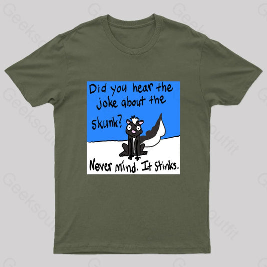 Skunky Geek T-Shirt Army Green / S