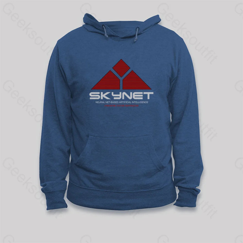 Skynet-Neural Net Based Artificial Intelligence Hoodie Dark Blue / S