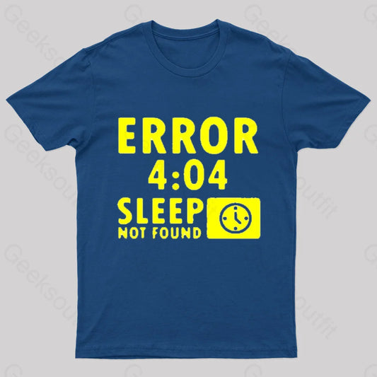 Sleep Not Found Geek T-Shirt Navy / S