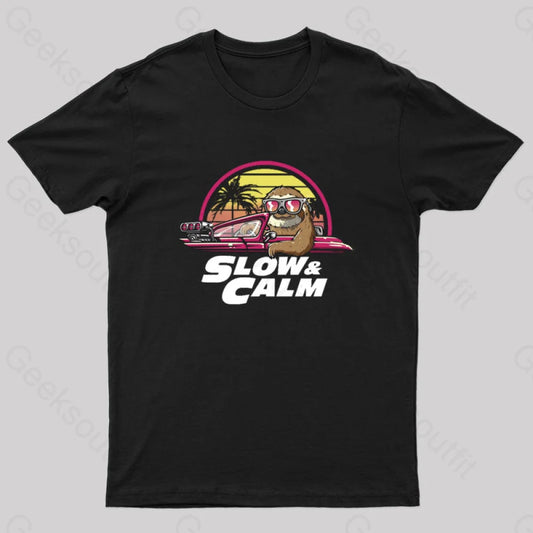 Slow And Calm Nerd T-Shirt Black / S