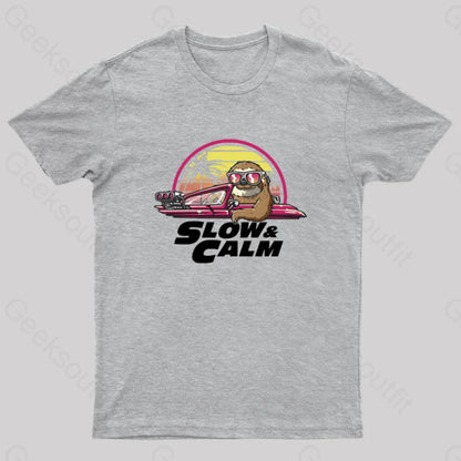 Slow And Calm Nerd T-Shirt Grey / S