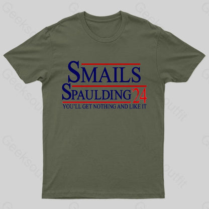 Smails Spaulding 24 Geek T-Shirt Army Green / S