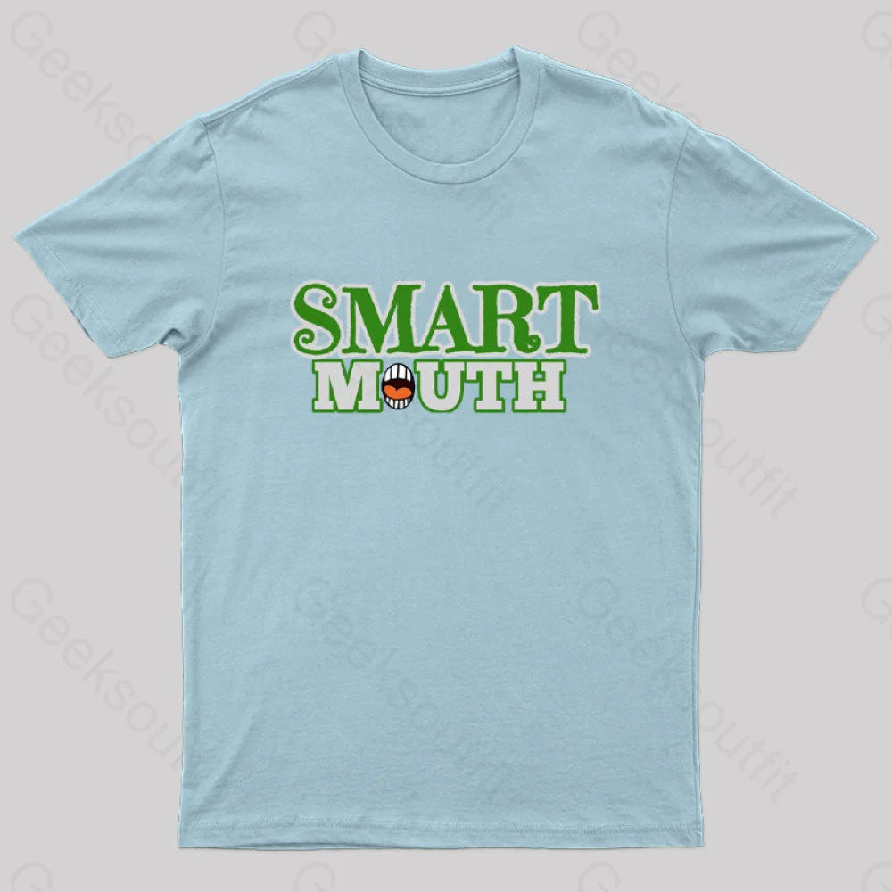 Smart Mouth Geek T-Shirt Light Blue / S