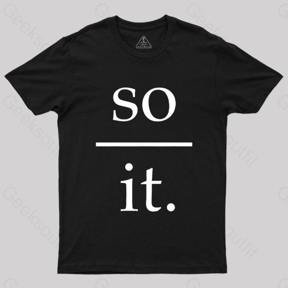 So Over It Nerd T-Shirt Black / S