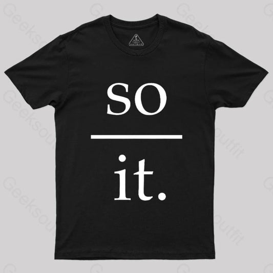 So Over It Nerd T-Shirt Black / S