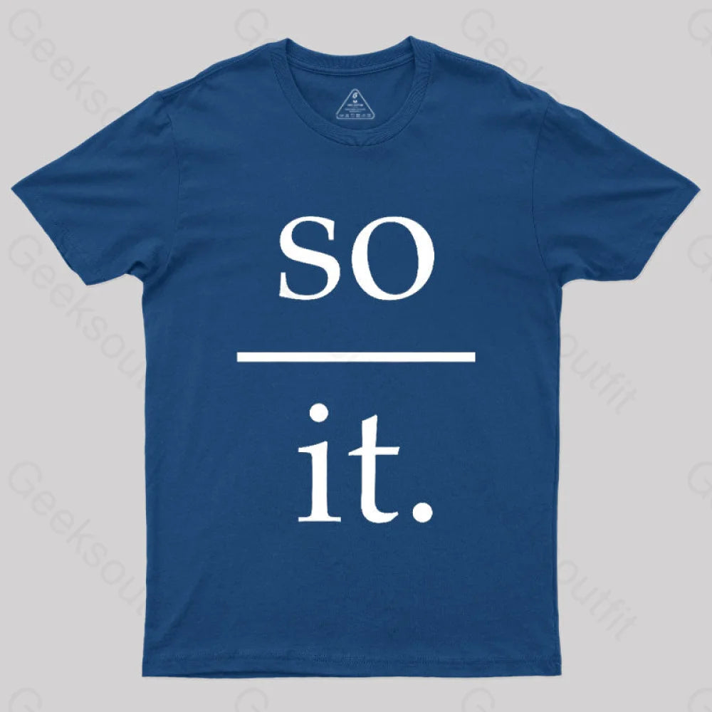 So Over It Nerd T-Shirt Navy / S