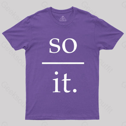 So Over It Nerd T-Shirt Purple / S