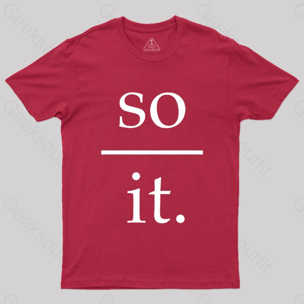 So Over It Nerd T-Shirt Red / S