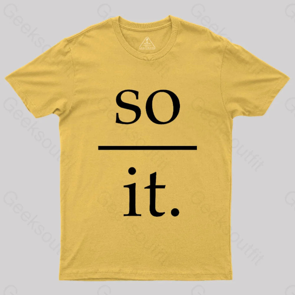 So Over It Nerd T-Shirt Yellow / S