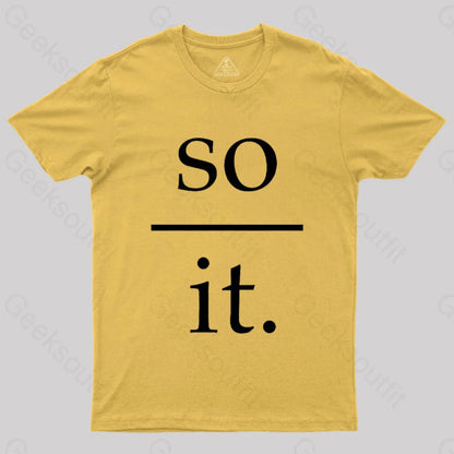 So Over It Nerd T-Shirt Yellow / S