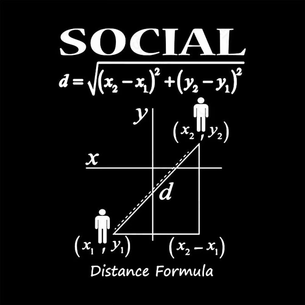 Social Distancing Math Formula Nerd T-Shirt