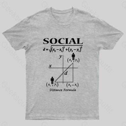 Social Distancing Math Formula Nerd T-Shirt Grey / S